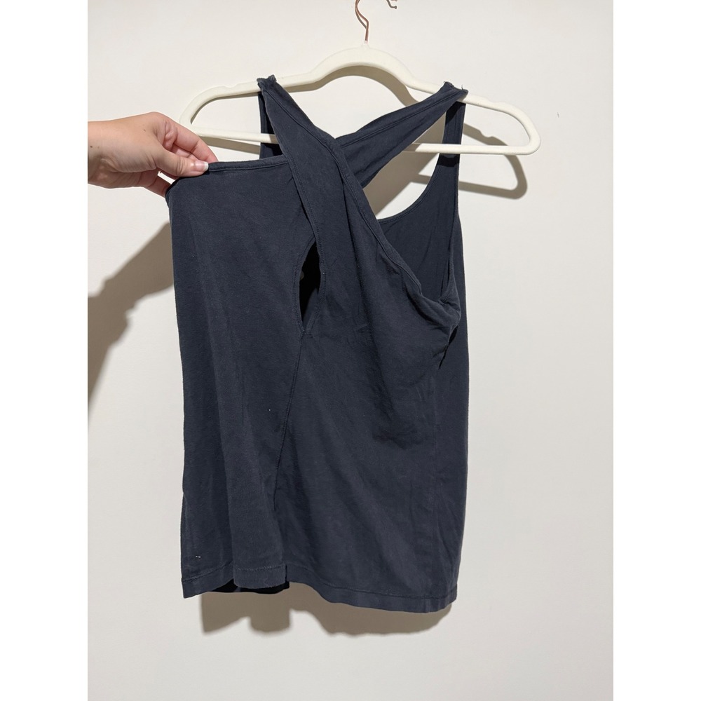 CALIA by Carrie Underwood Womens Black Crisscross Back Keyhole Tank Top Small